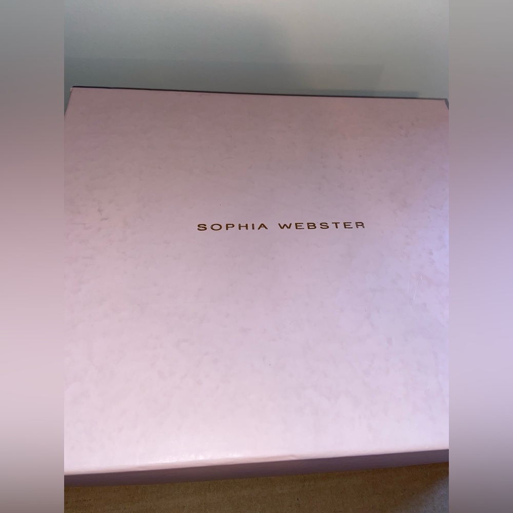 Sophia Webster Evangeline White & Rose Gold High Heel Sandals, size 8.5 - Picture 8 of 9